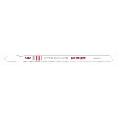 MILWAUKEE Jigsaw Blade: 24, 5 1/4 in Blade Lg, Bi-Metal, Bi-Metal, T Shank, Thin Metal - Metal-Cutting Blades
