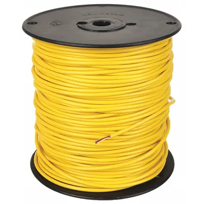 SOUTHWIRE Hookup Wire: 10 AWG Conductor Size, Yellow, 500 ft Overall Lg - Machine Tool Wires
