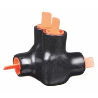 BLACKBURN Multitap Connector: 2 Port, Double-Sided Entry, 14 AWG – 4 AWG Wire Size, Black (MPN AMTTC4)