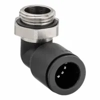 LEGRIS Push-Fit Elbow Fitting: 6 mm OD x 1/2 in Pipe Size, Push-to-Connect x MBSPP, Black, 10 PK (MPN 3199 06 21)