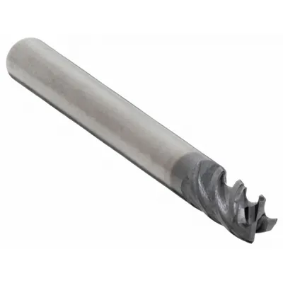 WIDIA HANITA Corner Chamfer End Mill: Carbide, AlTiN Coated, 4 Flute, 1/4" Mill Dia - Fast-Cutting Carbide Corner-Chamfer End Mills for Steel & Cast Iron