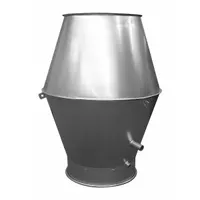 Jet Cap: Steel, For 16 in Duct Dia, 26 1/2 in Overall Lg, 16 in Inlet Dia, 20 ga Material Thick (MPN 8010004589)