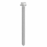 DEWALT Concrete Anchor Screw: 2 1/4 in Overall Lg, 3/16 in Dia, Steel, External Hex, Hex, 100 PK (MPN DFM12704)