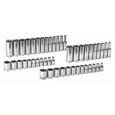 GEARWRENCH Socket Set: 1/4 in Drive, 6-Point, SAE - SAE Socket Sets with Drive Tools