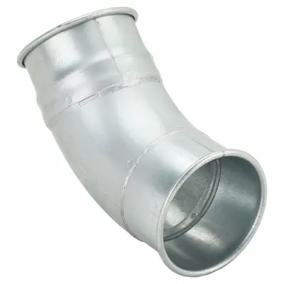 NORDFAB 45 Degree Elbow: Steel, For 4 in Duct Dia, 9 1/2 in Overall Lg, 45° Angle - Elbows