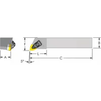 ULTRA-DEX USA Indexable Turning and Profiling Tool Holder: DWLNR 20-4D (MPN 974-000-024)