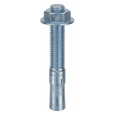 MKT FASTENING 5/8" x 4-1/2" Steel Wedge Anchor, Zinc Plated, 5-Pack - Steel Wedge Anchors