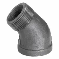 Metal Pipe Elbow: 1 1/2 in x 1 1/2 in, Threaded x Threaded, Class 300, 300 psi, 45° Elbow (MPN ZUSA-PF-23225)
