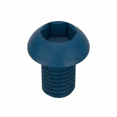 METRIC BLUE Socket Head Cap Screw: M10x1.50 Thread Size, 16 mm Lg, Button, Blue Phosphate - Button Head Socket Cap Screws