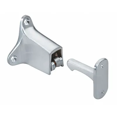 ROCKWOOD Automatic Door Holder: Door - Mounted, 2 3/4 in Wd, 2 1/2 in Overall Ht - Catch Door Holders