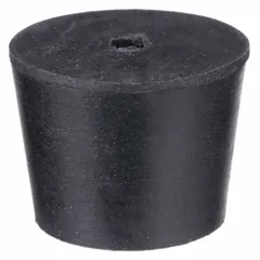 APPROVED VENDOR SBR Rubber Stopper, Size 13, Black, 68 mm Top Dia, 58 mm Bottom Dia, 25 mm Height, ASTM D2000