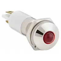 APPROVED VENDOR Raised Panel Light: 10 mm Panel Mounting Hole Dia, LED, Red, Raised Head, M10 (MPN 24M075)