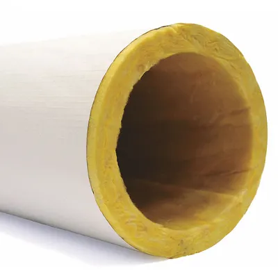 OWENS CORNING Pipe Insulation: Tube, Fiberglass, Slit with Adhesive and Flap, 2 in Thick - Fiberglass Straight Tube Insulation