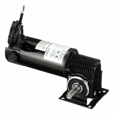 Dayton Gearmotor: Right Angle, 90V DC, TENV, 90 RPM, 49 in-lb Max Torque - Right Angle DC Gearmotors