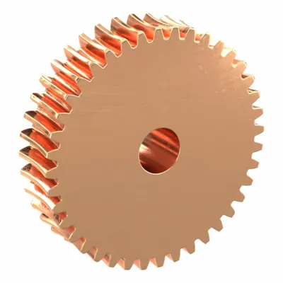 KHK GEARS Worm Wheel: Reduction Ratio 40, Module m 1, Right Hand, 20° Pressure Angle - Metric Worm Wheels