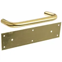 ROCKWOOD Door Pull Plate: 3 in Wd, 12 in Ht, Brass (MPN BF107 X 70A.3)