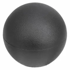 Plastic ball knob with a steel threaded insert, 1.47 in diameter and 1/2"-13 thread size. Designed for manual adjustment and control on machinery, equipment panels, and fixtures. The threaded hole allows direct mounting onto studs or bolts for hand-tightening in assembly, positioning, or clamping tasks.