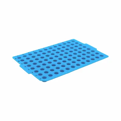 MTC BIO Sealing Mat: Round, 96 Wells, Blue, - Opening, Silicone, 7 mm Well Opening Size - Sealing Mats