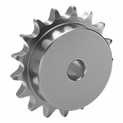 TSUBAKI Single Strand Sprocket: One-Sided Hub, For Single Strands, 50, 17 Teeth - Size 50 Plain-Bore Roller Chain Sprockets