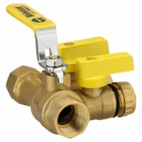 WEBSTONE Purge and Fill Valve: 3/4 in, Brass, 600 psi Max. Op Pressure, Full Port Ball Port, Tee (MPN 48613)