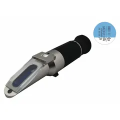 LAXCO, INC Refractometer: +/-0.5% Accuracy, Auto, Analog, 7 1/2 in Overall Dp, 1 in Overall Wd (MPN RHA-200ATC). Key specifications — Brand: LAXCO, INC; Accuracy: +/-0.5 %; Automatic Temperature Compensation Included: Automatic; Resolution:.01 SG; Test Parameters: Ethylene Glycol Freeze Point.