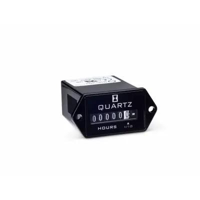 TRUMETER Hour Meter: Hour Meters, Front Panel Mounting, Analog, 1 in x 1 1/2 in