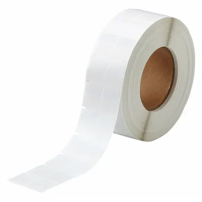 BRADY Wraparound Label: 1 1/4 in x 1 in, Vinyl, White (Matte) - Brady Precut Label Roll Cartridges