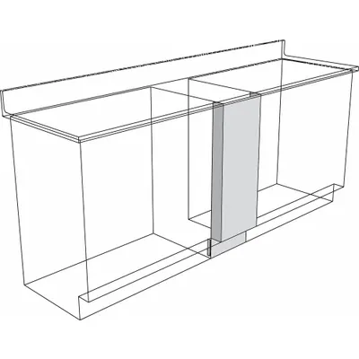 INSTOCK Front Filler: 35 1/8 in Overall Ht, 4 in Overall Dp, 8 in Overall Wd, Steel - Cabinet Fillers