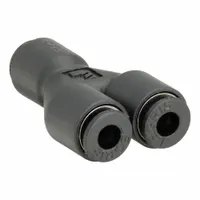 LEGRIS Push-Fit Wye Fitting: 1/4 in OD x 3/8 in OD x 1/4 in OD Size, 1 5/16 in Overall Lg, 10 PK (MPN 3140 56 60)