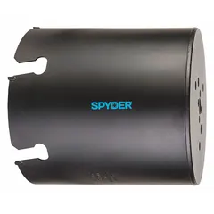 Multi-material-cutting hole saw without arbor, 6-inch diameter, 1 tooth per inch, 5/8"-18 thread size, maximum cutting depth 6-1/4 inches. Suitable for cutting wood, metal, plastic, and drywall in construction, plumbing, and electrical applications. Requires separate arbor with matching thread.