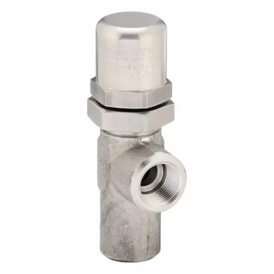 Parker Pressure Control Valve: 15 gpm, 200 psi Max Set, Stainless Steel - Soft-Seat Pressure Control Valves