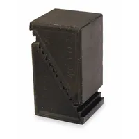 This step block from TE-CO is used in machining setups to support and level workpieces on milling machine or drill press tables. It features a width of 1-1/2 inches and an adjustable height range from 3-1/2 to 9 inches, designed for use with step clamps in industrial workholding applications