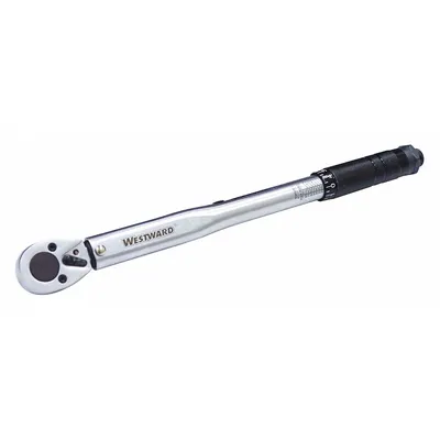 WESTWARD Micrometer Torque Wrench: Foot-Pound/Newton-Meter, 3/8 in Drive Size - Ratcheting Micrometer Torque Wrenches