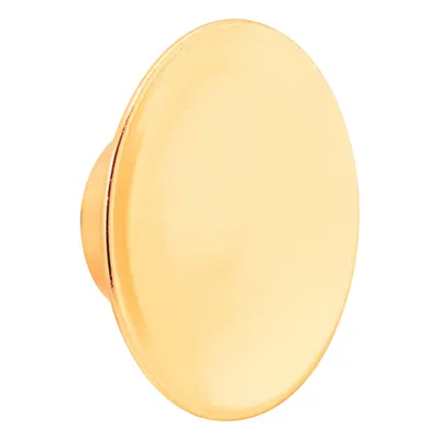 PRIME-LINE Closet Door Pull Knob: Brown, Zinc, Brass Plated, 9/16 in Projection - Hardware