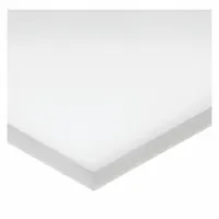 HDPE Bar: 0.5 in Thick, 0.75 in x 12 in, Opaque, White, 3,500 psi Tensile Strength, 3.0 ft-lb/in (MPN BULK-PS-PE-614)