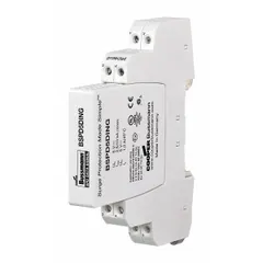DIN Rail internal-mount surge protective device for data and signal lines. Provides L-L mode protection with a voltage protection rating of 550V (L-G). Operates at 5V DC with a maximum continuing operating voltage of 6 V DC. Features a 4-pole, 4-wire configuration and a polyamide enclosure. Suitable for single-phase applications in industrial control and telecom systems.