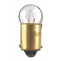 BA9s Miniature Bayonet Base Lamp, G3-1/2 Globe, 28V AC, White, Trade 356