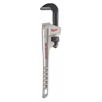 MILWAUKEE Pipe Wrench: Aluminum, 2 in Jaw Capacity, Serrated, 14 in Overall Lg - Straight Pipe Wrenches