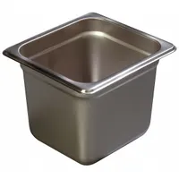 CARLISLE Food Pan: Sixth Size, Rectangular, 24 ga Gauge, 3.9 qt Capacity, NSF Certified (MPN 607166)