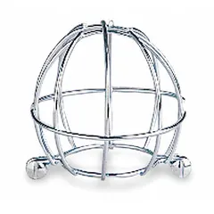 This wire guard is designed to protect 8 oz glass oiler reservoirs from impact and breakage in industrial lubrication systems. Constructed from zinc chrome plated metal, it resists corrosion while allowing clear visibility of the fluid level. Suitable for use with machine mount lubricators.