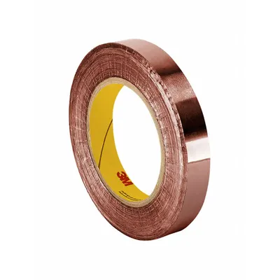 3M Conductive Electrical Tape: 2 in Wd, 6 yd Lg, 2.6 mil Thick, 600 V Volt Rating - Conducting Electrical Tape with Non-Conductive Adhesive