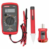 AMPROBE Digital Multimeter Clamp On Kit: Digital Multimeter/Receptacle Tester/Volt Detector (MPN PK-110)