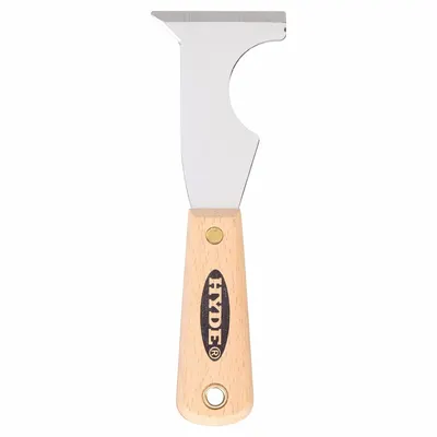 HYDE Painters Tool: Carbon Steel, 2 1/2 in Blade Wd, 3 3/8 in Blade Lg - Standard Painter's Multi-Tools