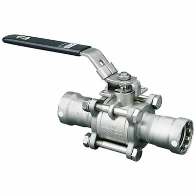 VIEGA MEGAPRESS Manual Two-Way Ball Valve: 1 1/4 in, 316 Stainless Steel, Straight Valve Body - Stainless Steel Ball Valves