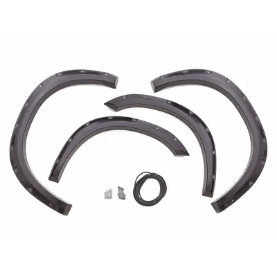 LUND Fender Flares: Fender Flares, Rivet, ABS, 2009 to 2017 Dodge Ram 1500, Smooth