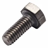 Heavy Hex Bolt: Titanium, Grade 2, Plain, M4x0.7 Thread Size, 10 mm lg, Small Pack Size (MPN 0107554)