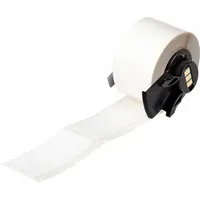 Wraparound Label: 2 1/2 in x 1 in, Vinyl, Black on White, For 0.76 in Wire Dia (MPN M6-21-498)