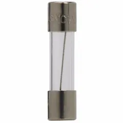 Time-delay cylindrical fuse rated 5 A at 125 V AC, 5 mm x 20 mm form factor. Provides overcurrent protection in circuits where temporary inrush currents occur, such as control circuits, power supplies, and machinery.