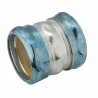 Compression Conduit Coupling: Steel, 2 in Trade Size, 2 7/8 in Overall Lg, Blue/Gray, Rain Tight (MPN 2928RT)