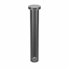 Standard clevis pin with 5/16 in diameter and 2 in shank length, made of plain steel. Supplied in a 25-piece pack. Used in mechanical linkage applications to connect a clevis to a rod or other component, providing a pivot point in machinery and assemblies.